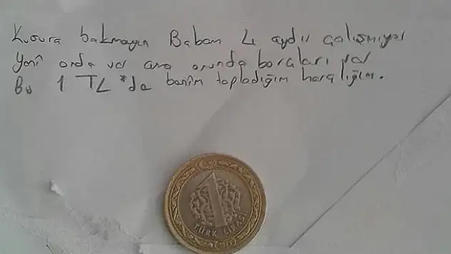 Sur'a bir lira gönderen çocuğun duygulandıran mektubu