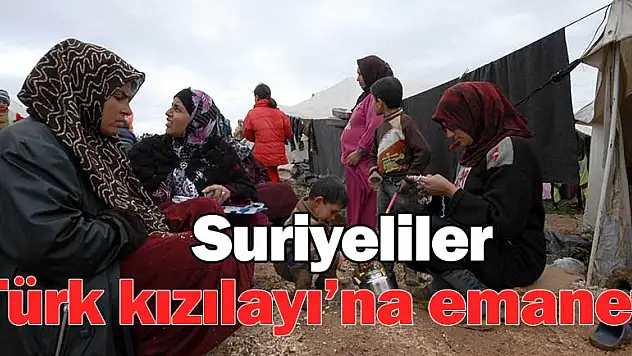 Suriyeliler, Türk Kızılayı'na emanet