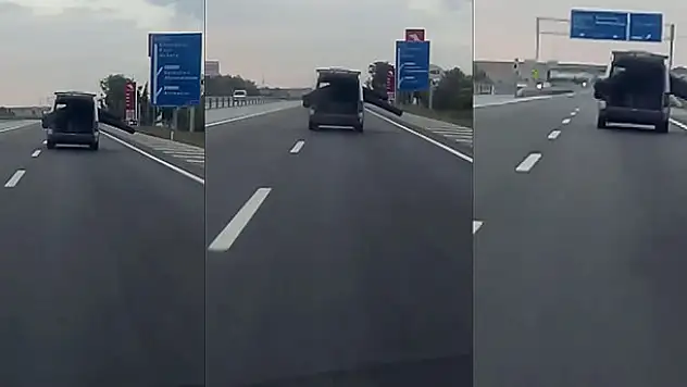 Sürücünün yük taşıma yöntemi görenleri şaşkına çevirdi