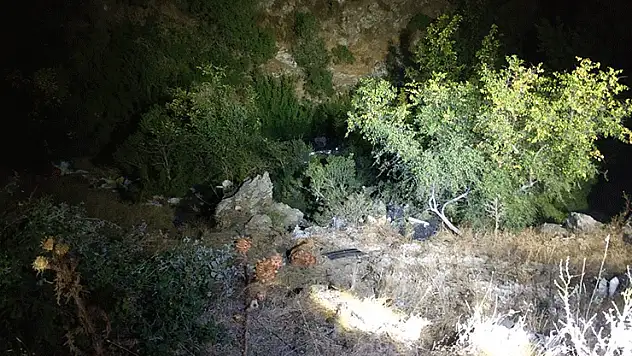 Susurluk'ta şarampole yuvarlanan araçta 2 kişi yaralandı