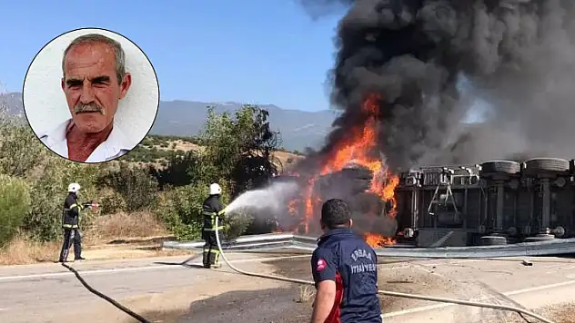 Süt taşıyan tır devrildi, sürücü yanarak hayatını kaybetti
