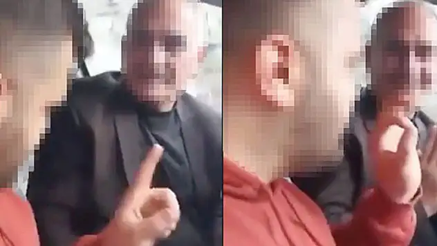 Taksici, korsan taksiciyi tehdit edip, kameraya kayda aldı
