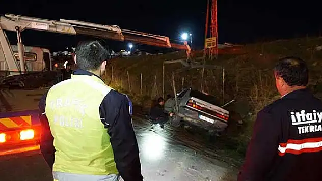 Tekirdağ'da otomobil devrildi: 3 yaralı