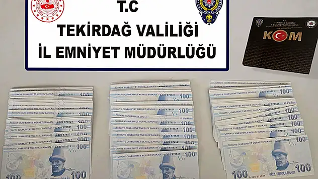 Tekirdağ'da piyasaya sahte para süren 3 şüpheli yakalandı
