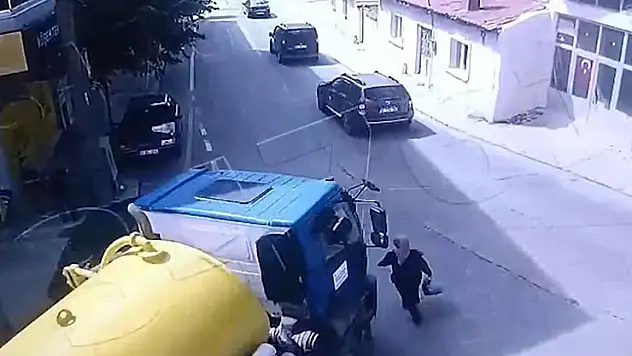 Tekirdağ'da vidanjörün kadını ezdiği anlar kamerada