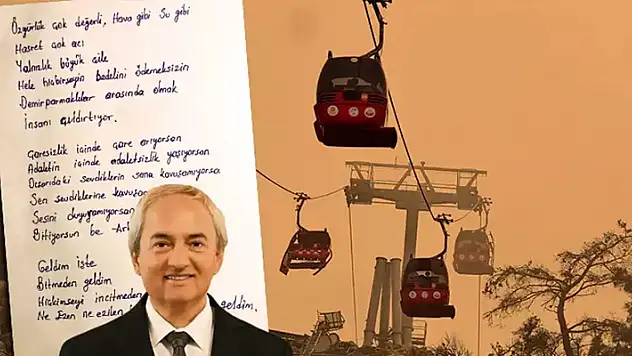 Teleferik faciasında tutuklanan cezaevindeki Başkan Kocagöz'den mektup
