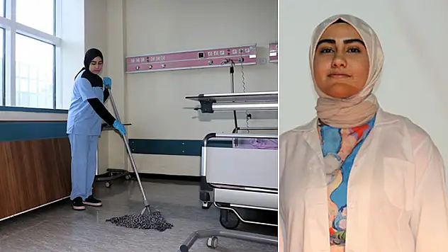 Temizlik personeli olarak çalıştığı hastanenin tıp fakültesini kazandı
