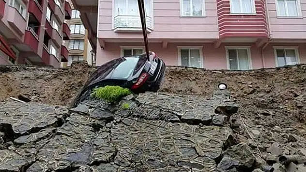 Trabzon'da heyelan
