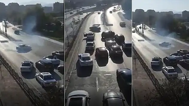 Trafik magandaları iş başında! Konya'da  yolu kapatıp drift attılar