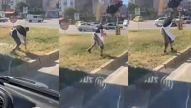 Trafikte yere muz kabuğu atan sürücüye, arkasındaki sürücüden anında iade
