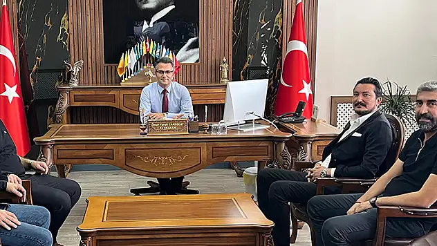 TÜGİK Kulu Girişimciler İş İnsanları Derneğinden Kulu Kaymakamı Canpolat'a ziyaret