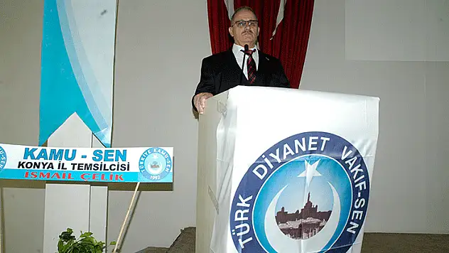 TÜRK Diyanet Vakıf Sen Konya'da Hüsamettin İğdi, güven tazeledi