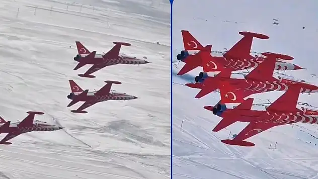 Türk Yıldızları eğitim uçuşlarından görüntü paylaştı