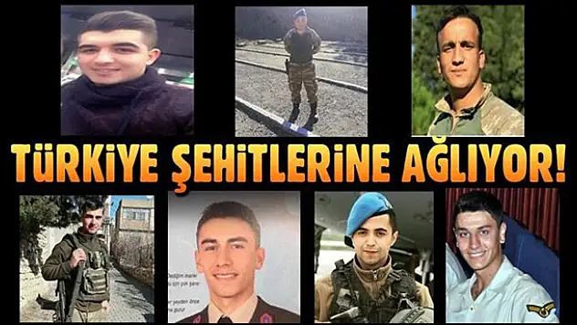 Türkiye şehitlerine ağlıyor