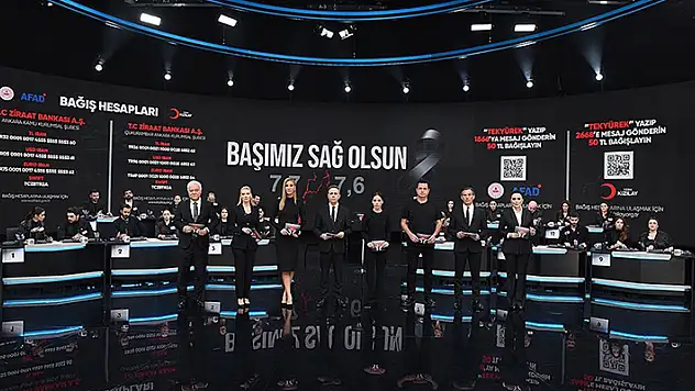 Türkiye'de televizyon programında depremzedeler için 6 milyar dolar toplandı


