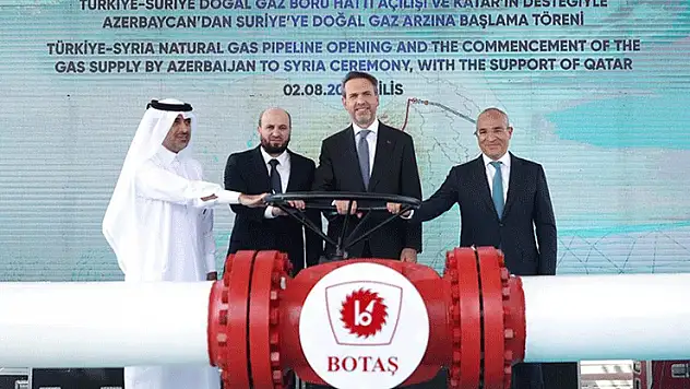Türkiye'den Suriye'ye ilk gaz akışı başladı