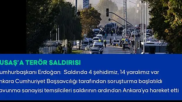 TUSAŞ Kahramankazan yerleşkesine terör saldırısı