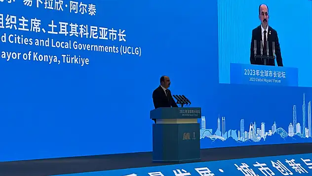 UCLG Başkanı Altay, Çin'de dünya belediyelerine hitap etti 