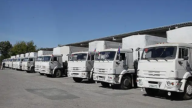 Ukrayna'da Rus tırlarının transit geçişine engel