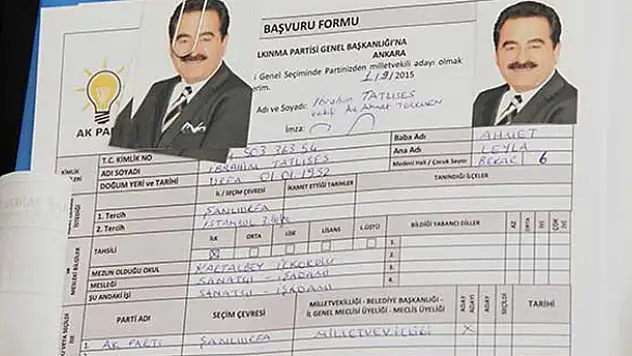 Ünlü sanatçı adaylık başvurusunu yaptı