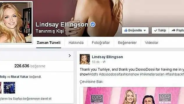 Ünlü top modelden Türkiye'ye teşekkür