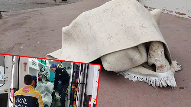 Üzerine 6. kattan halı düşen 17 yaşındaki kız hastanelik oldu
