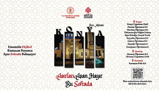 Vakıflar Konya Bölge Müdürlüğünün iftar noktaları belirlendi