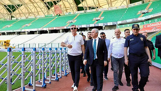 Vali Akın, Konya stadyumunu inceledi