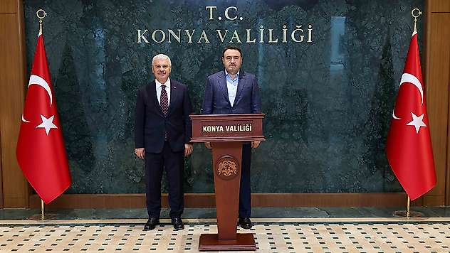 Vali İbrahim Akın, Kütahya Valisi Musa Işın'ı makamında ağırladı