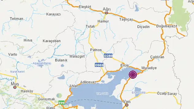 Van'da 4,9 büyüklüğünde deprem
