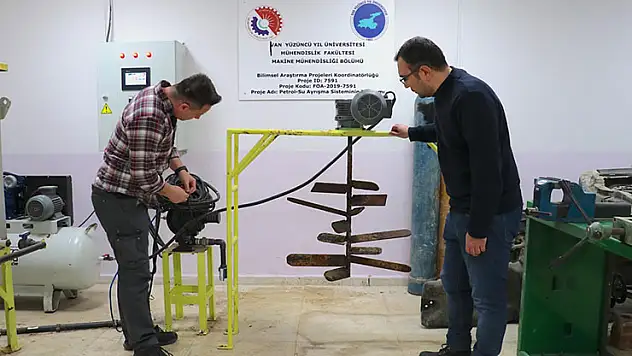 Van'da petrol-su karışımını düşük enerjiyle ayrıştıran sistemin patenti alındı