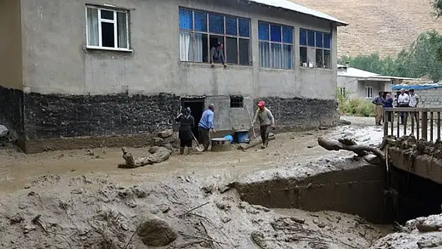 Yağışın olmadığı köyü, yayladan gelen su bastı evler su altında kaldı, 2 at öldü