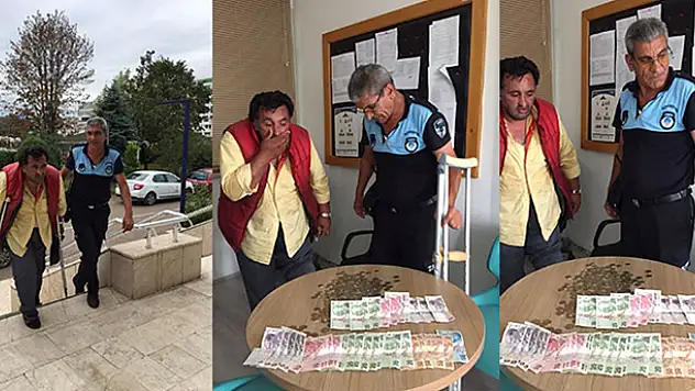 Yakalanınca iyileşen dilenciden 730 lira para çıktı