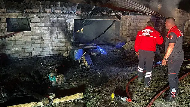 Yalvaç'ta besihane yangını: 14 küçükbaş hayvan ve 50 hindi telef oldu