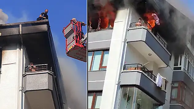 Yangında mahsur kalan çocuk, üzerine su döküp ıslak bezlerle alevlerden korundu
