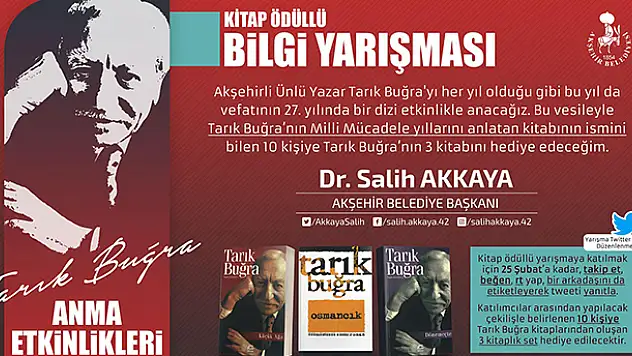Yazar Tarık Buğra Akşehir'de panelle anılacak