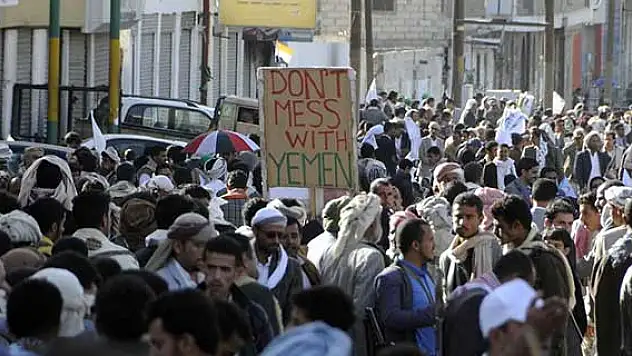 Yemen'de Husi gösterisi