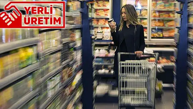 'Yerli üretim' logolu etiketler raflarda