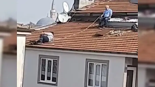 Yok böyle tedbir! Sosyal medyanın gündemine oturan iş güvenliği önlemi...

