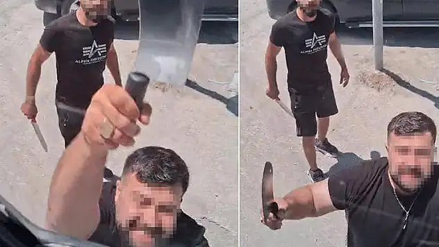 Yol verme tartışmasında satırla saldıran şahıslardan, kapıyı kilitleyerek canını kurtardı