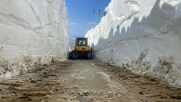 Yüksekova'da 6 metrelik kar tünellerinde zorlu çalışma
