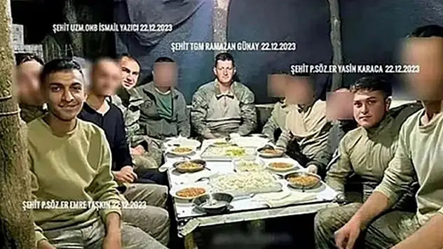 Yürek dağlayan fotoğraf! Aynı sofrada oturan 4 asker şehit oldu
