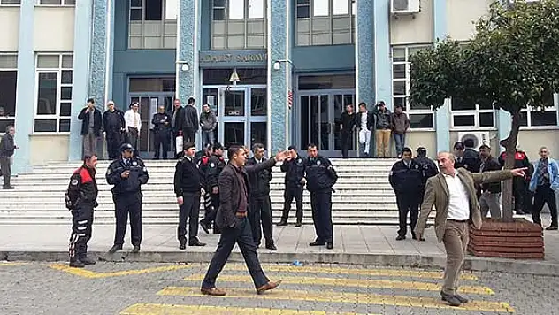 Zanlının yakınları adliye önünde isyan etti