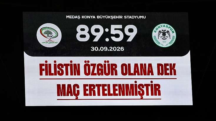 Filistin özgür olana dek maç ertelenmiştir