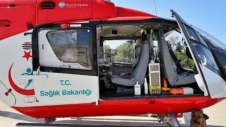 Kalp krizi geçiren hasta hava ambulansıyla Konya’ya ulaştırıldı
