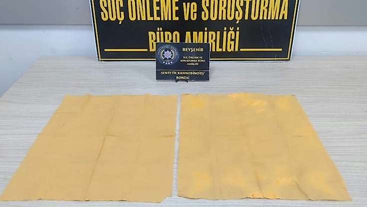 Konya’da peçeteye emdirilmiş uyuşturucu operasyonu: 3 tutuklama