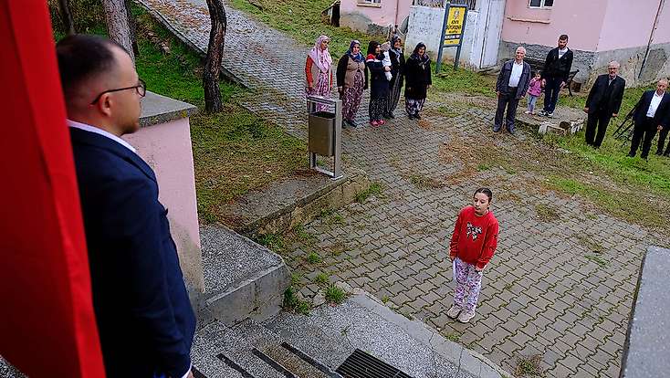 Konya'da tek öğrencili okulda duygulandıran Cumhuriyet töreni