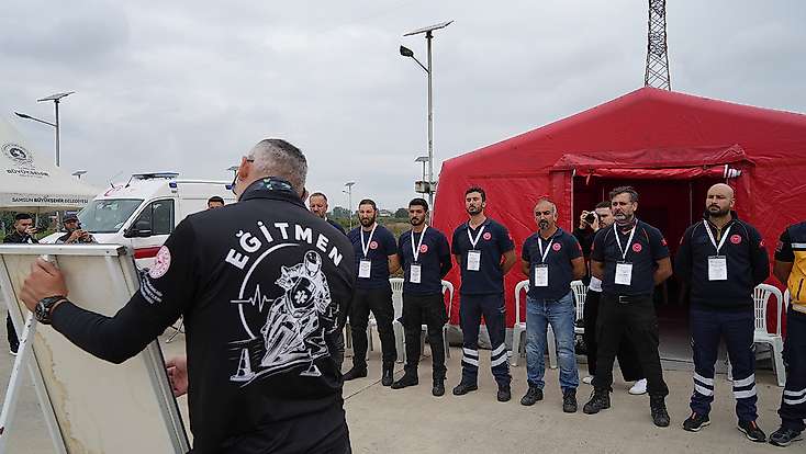 Konya dahil 6 ilden motosikletli sağlık ekipleri Samsun’da