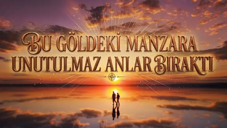 Konya sınırındaki gölde  kızıl manzara