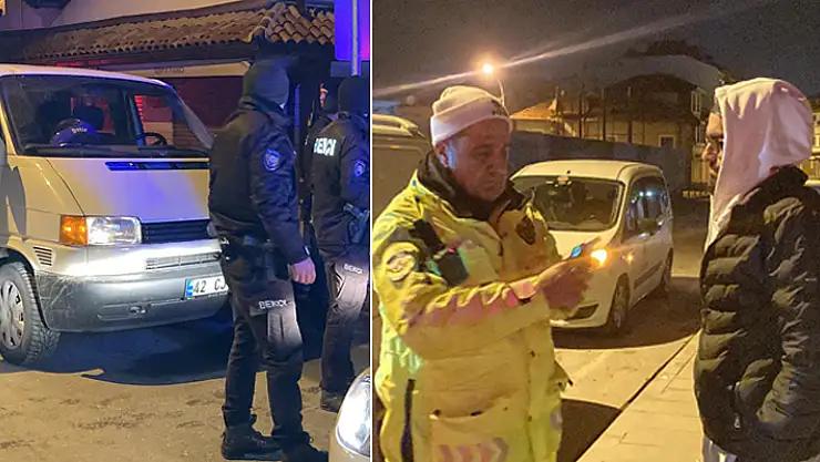Konya'da ehliyetsiz sürücü polisten kaçamadı 6 bin TL ceza yedi
